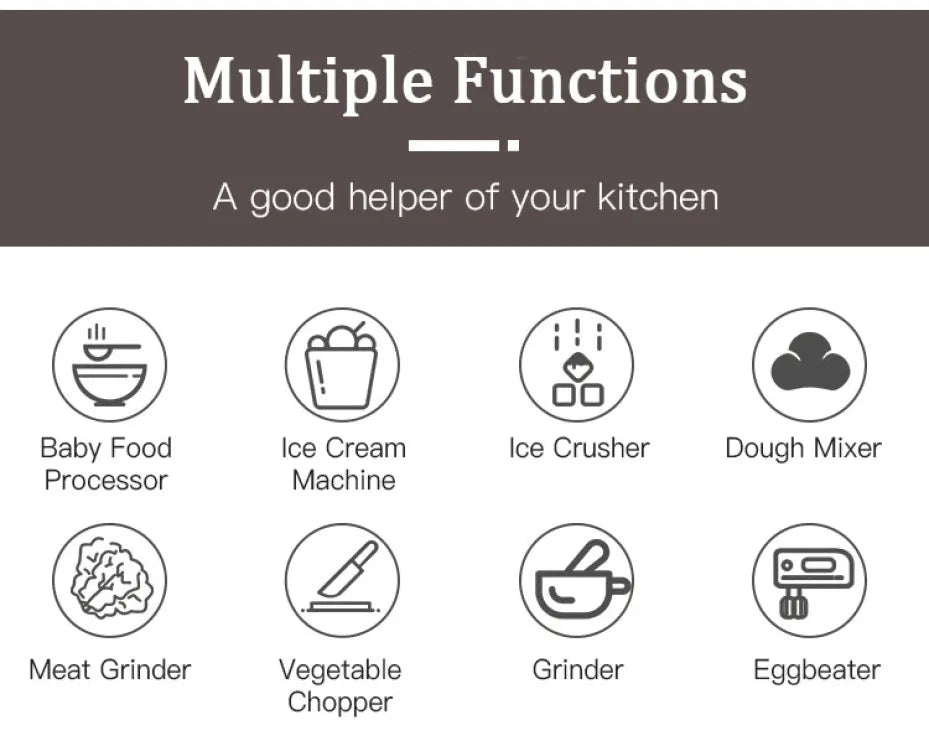 Intelligent Electric Cuisinart Easily Create Delicious Meals Multifunctional Blender Kitchen Tools.