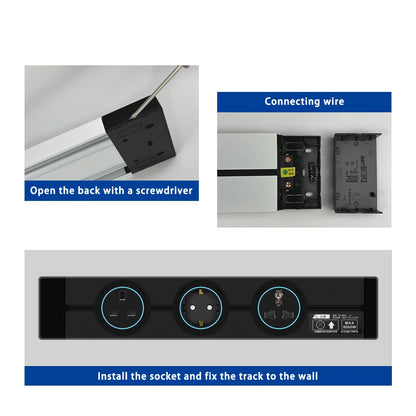 Wandsteckdose EU UK FR Korea Standard Home Küche Badezimmer Büro Wandsteckdosen Stecker Adapter Weiß Schwarz.