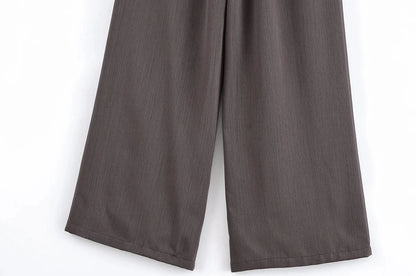 Casual Pants 2 Pieces Sets For Women Short Sleeve Coat High Waist Trousers Women's Suit 2025 Two Pieces Loose Woman Outfits.