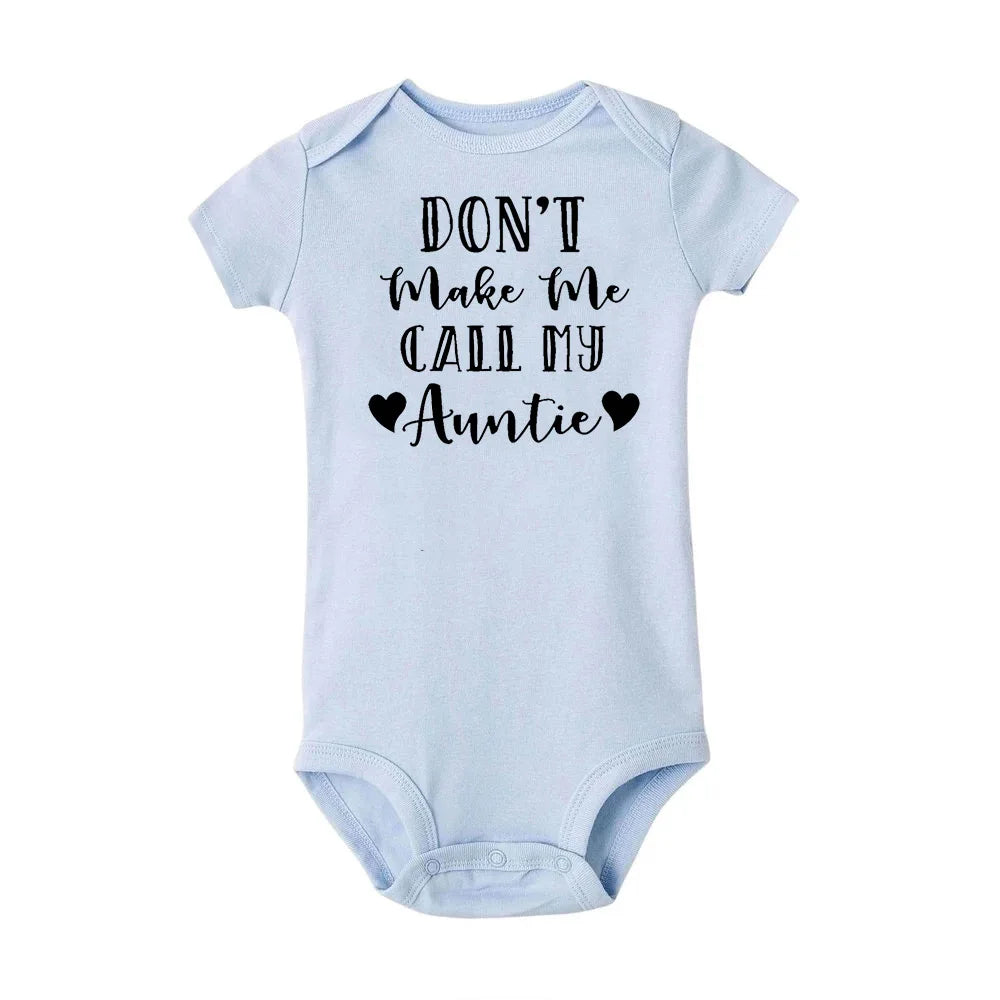 Don't Make Me Call My Crazy Onkel Lustiger Säuglingsspielanzug, modischer Baby-Body für Jungen und Mädchen, Kleidung für Neugeborene, niedlicher Kleinkind-Overall