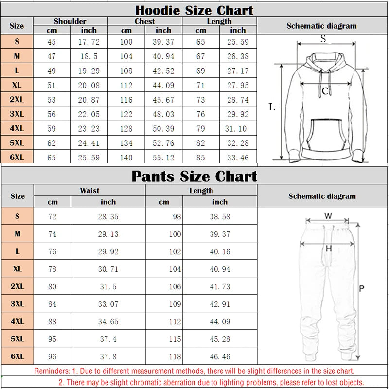 Wolf 3d Printed Hoodie Pants Suit Male Autumn and Winter Casual Sweashirt Pullover Men Tracksuit Set Fashion Men's Clothing Suit.