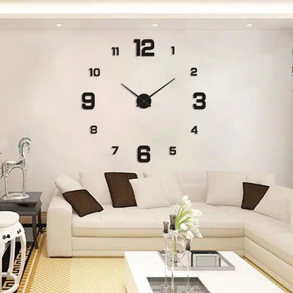 3D Wanduhr Leucht Rahmenlose Wanduhren DIY Digital Clock Wand Aufkleber Stille Uhr für Home Wohnzimmer Büro Wand decor