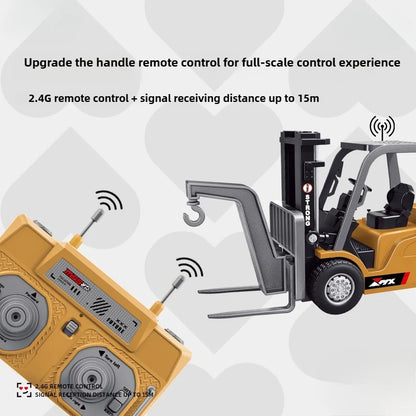 RC Car 1/64 Full Scale Mini RC Engineering Vehicle Desktop Electric Remote Control Excavator Dump Truck Forklift Model Toy Gift.