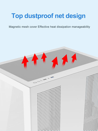 Power Train Dream PRO Seaview Room Chassis ATX Desktop MATX Glass Side Transparent 360 Water Cooled Game Console Computer Case.