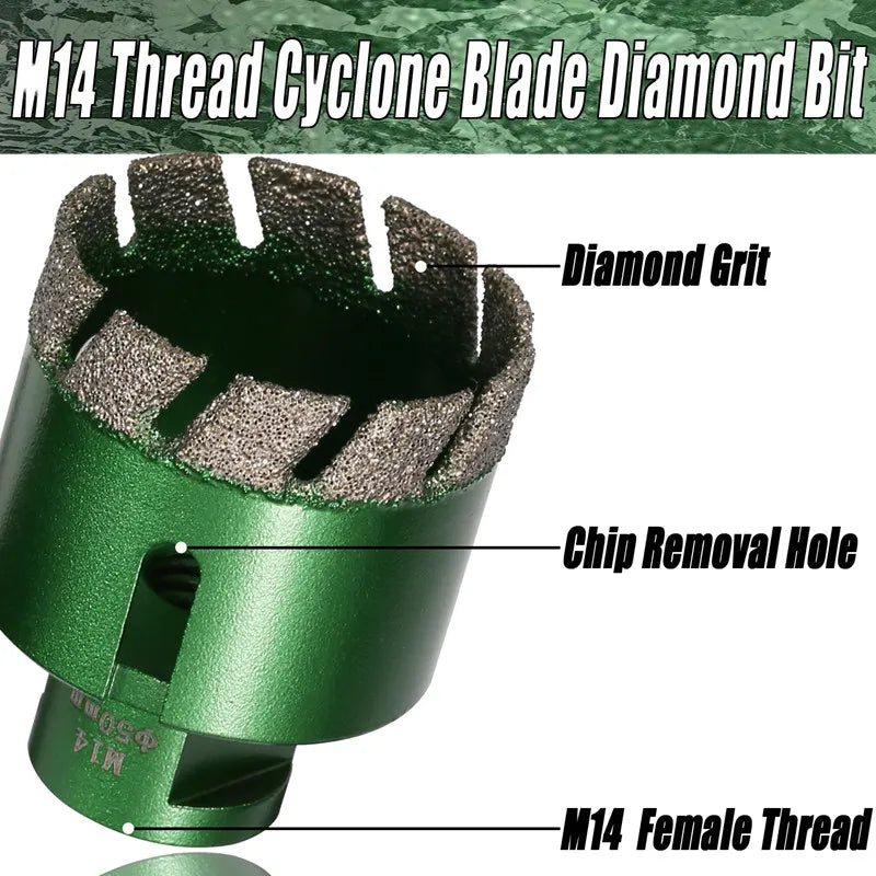 6–130 mm M14-Gewinde, trocken, vakuumgelöteter Marmor, Mauerwerk, Lochsäge, Öffner, Diamantbohrkrone für Keramikfliesen, Granit, Marmor