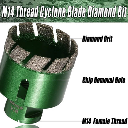 6–130 mm M14-Gewinde, trocken, vakuumgelöteter Marmor, Mauerwerk, Lochsäge, Öffner, Diamantbohrkrone für Keramikfliesen, Granit, Marmor