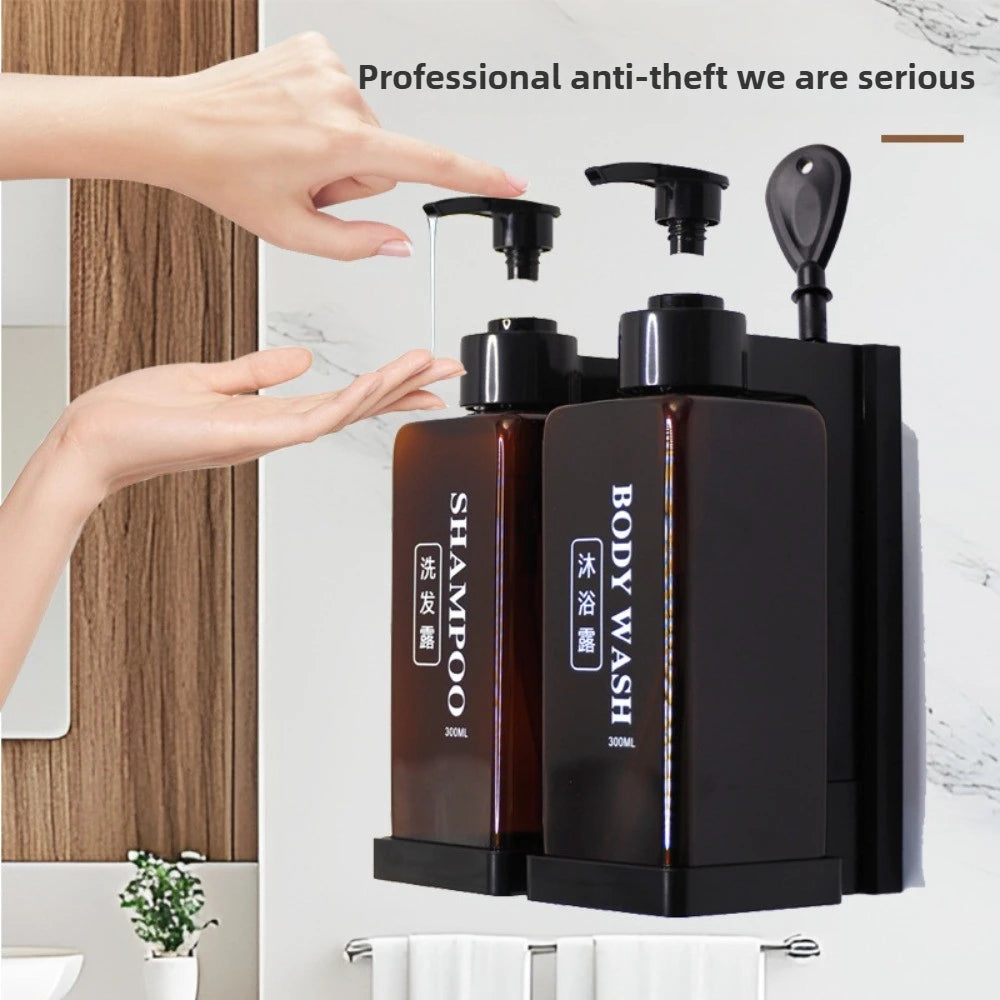 300 ml Hotel-Seifenspender zur Wandmontage, nachfüllbarer Shampoo- und Spülungsspender, für Badezimmerbedarf, Hotelparty