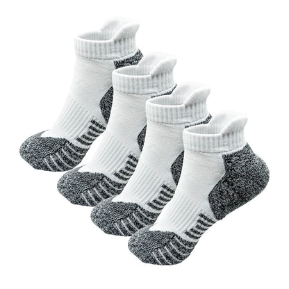 2/4 Pairs Cushioned Cotton Ankle Socks for Men Athletic Running Socks Low Cut Casual Sports Sock Tab Short Socks for Men Women.