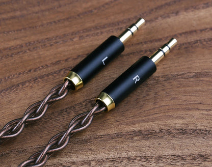 OPENHEART Kingwood 8 Core Litz OCC Headphone Cable 1 to 2 jack dual 3.5/2.5/4.4mm/XLR Pure copper Balanced Replacement Cable