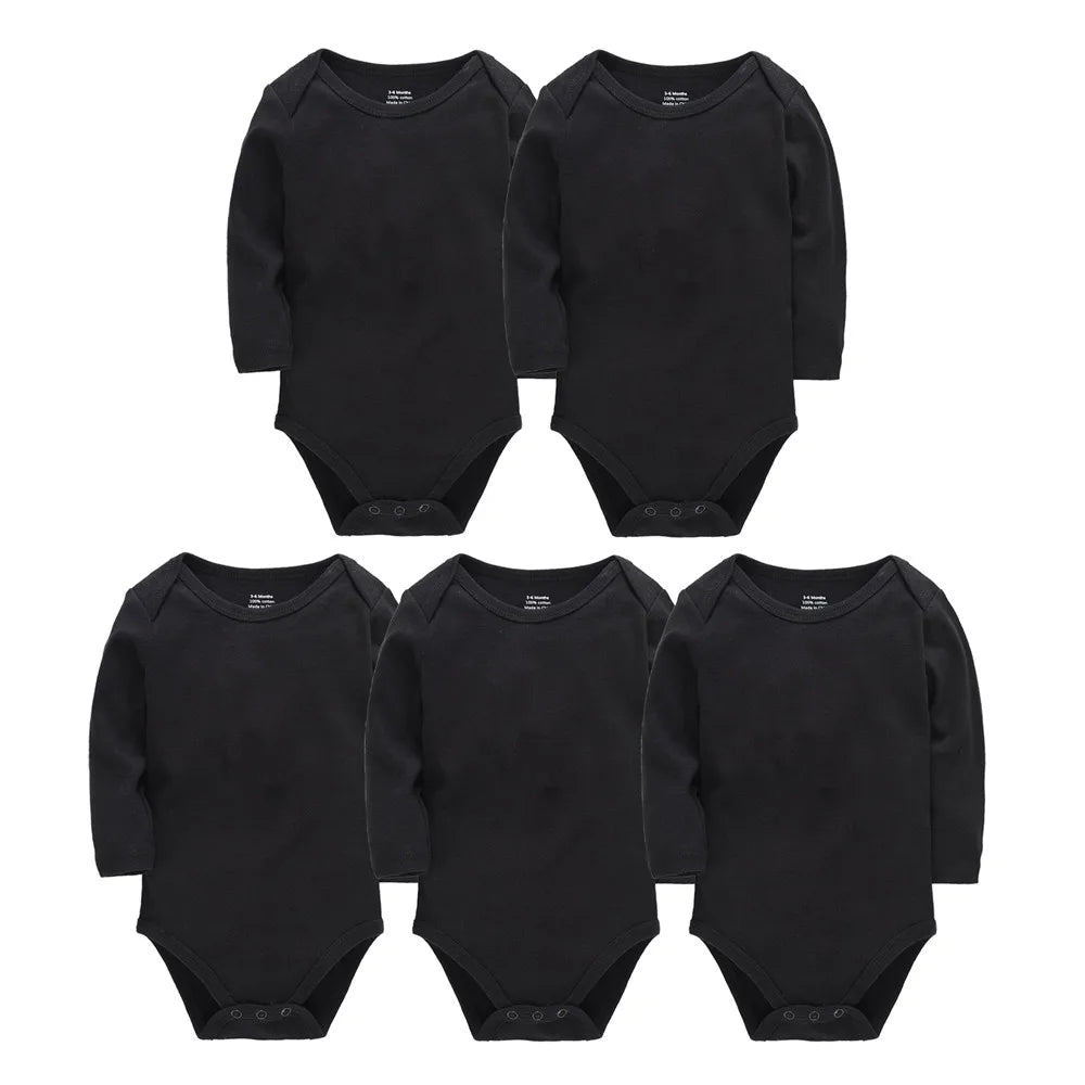 Kavkas 3 Stück 5 Stück 7-teiliger Baby-Body für Jungen, 0–24 Monate, 100 % Baumwolle, volle Ärmel, Herbst-Kleidung für Neugeborene.