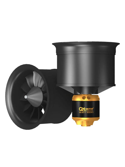 QX-MOTOR 50mm EDF Ducted fan 12 blades CW CCW QF2611 3300/4000/4600/5000KV Brushless motor For FMS freewing RC toy.