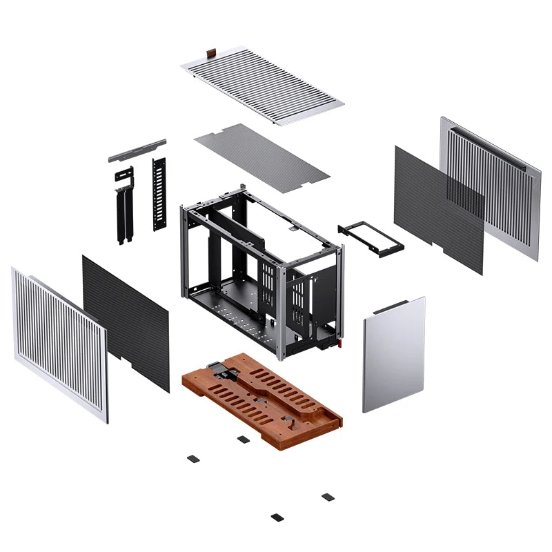 Jonsbo T9 Aluminum Alloy ITX Chassis Computer Desktop Host Shell Type-C 11L Small PC Case With PCIE 4.0 GPU Adapter Cable