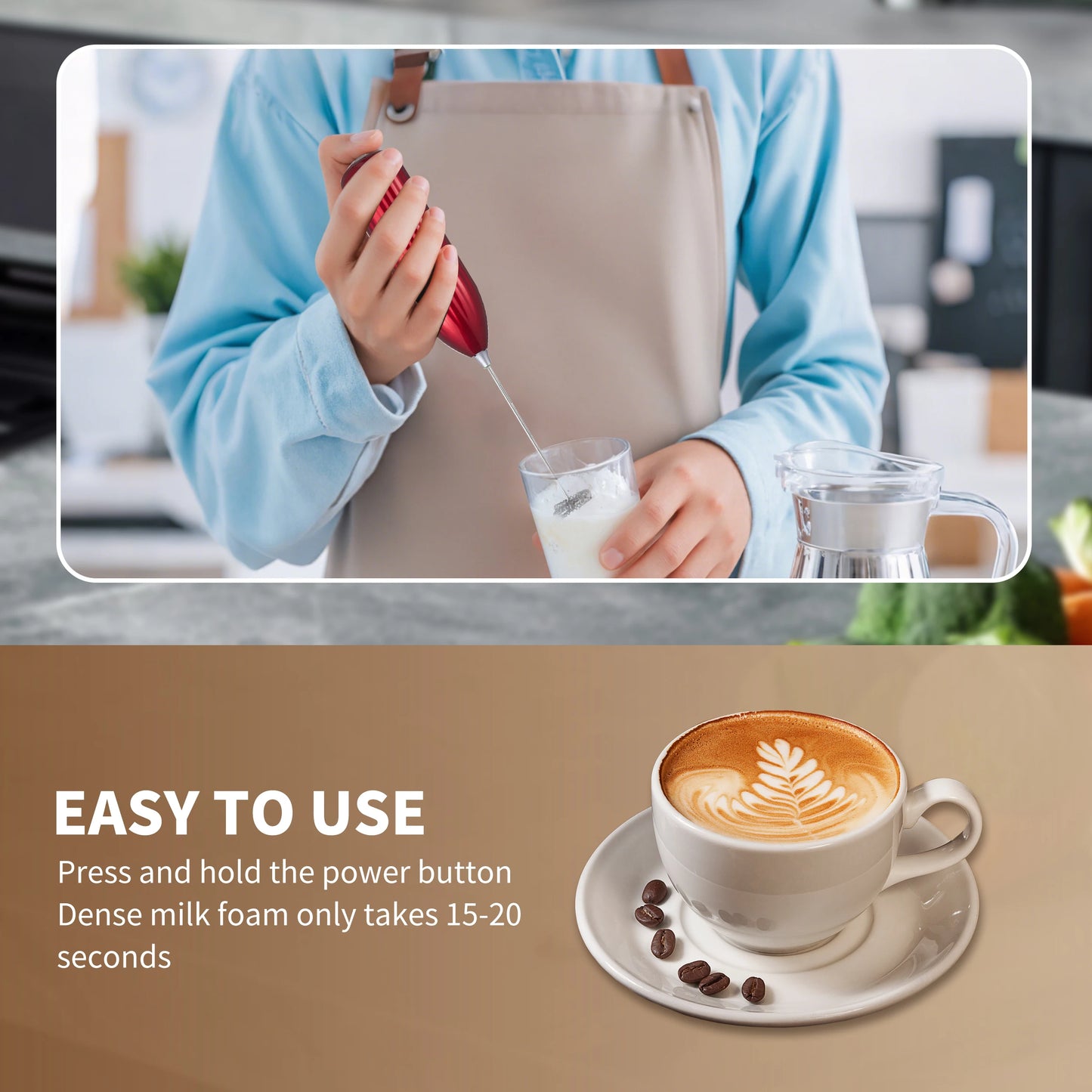 Household Kitchen Portable Mini Handheld SUS304 Mixing Head Electric Food Blender Drink Mixer Coffee Milk Frother With Stand.