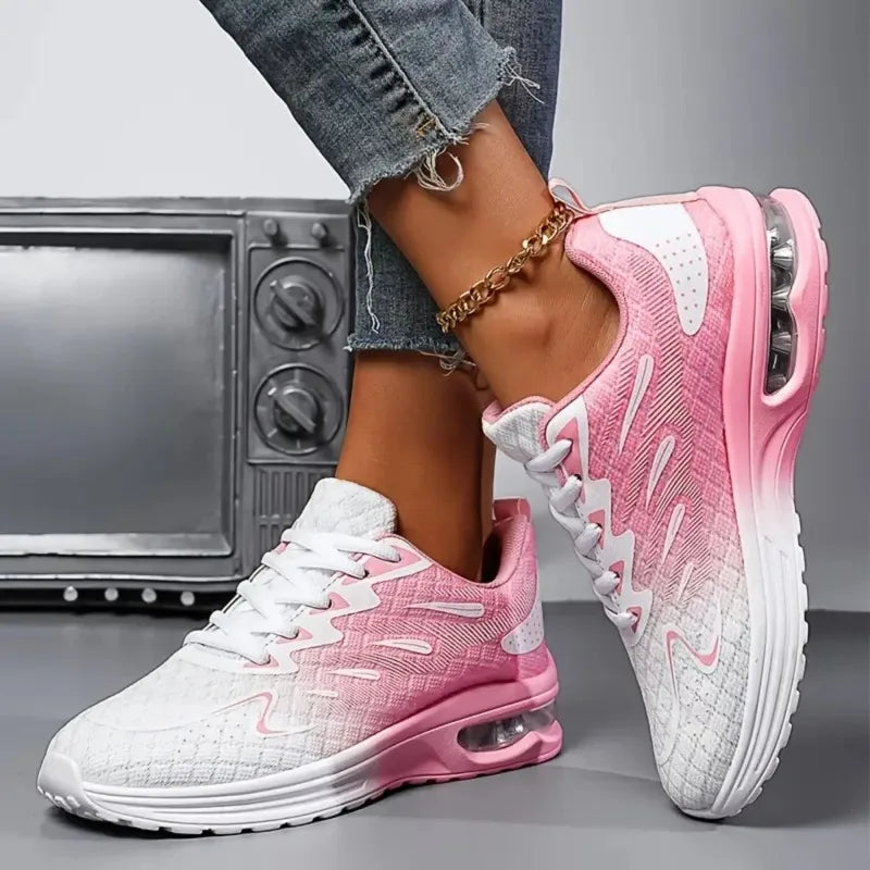 YRZL Damen Casual Sneakers Damen Sportschuhe Atmungsaktives Mesh Laufschuhe Leichte rutschfeste Outdoor-Wanderschuhe Weiche Sohle.