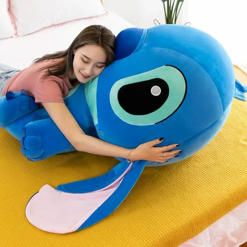 80cm Big Size Disney LILO & Stitch Anime Plush Stuffed Doll Room Plushies Pillow Ornaments Peluche Children's Holiday Gifts.