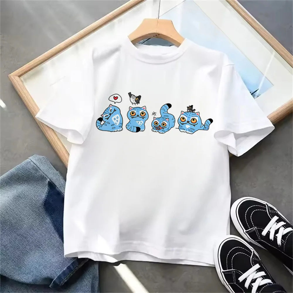Summer 2025 New KPop Demon Hunters Kids Girls Boys T-shirt Children's Clothing T Shirt Casual O-Neck Short Sleeve Tops.