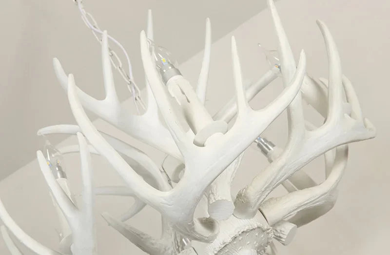 Retro Harz Geweih führte Kronleuchter Restaurant Zimmer Schreibtische Loft Decke Pendel leuchten Home Decoration Zubehör Leuchte.