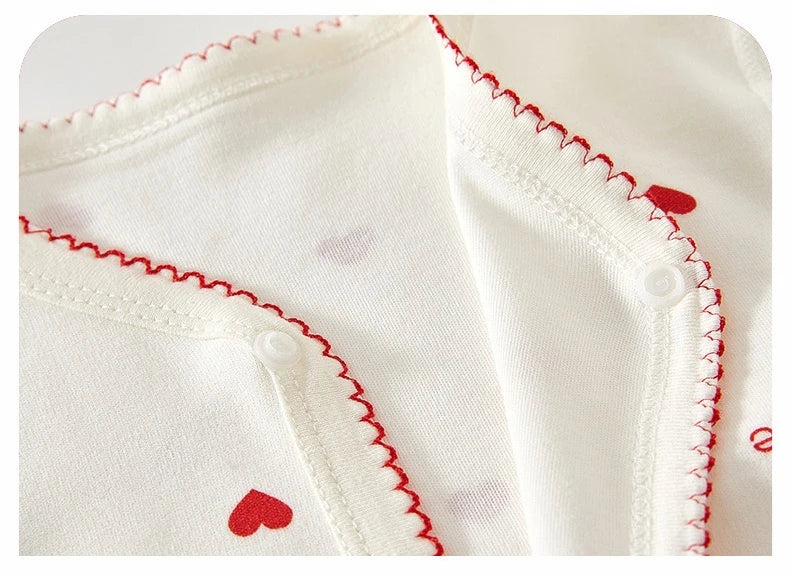 Somenie Baby-Einteiler, Frühling und Herbst, Baumwoll-Pyjama, Jungen- und Mädchen-Baby-Overall, niedlicher bedruckter Body, bequemer Einteiler für Neugeborene.