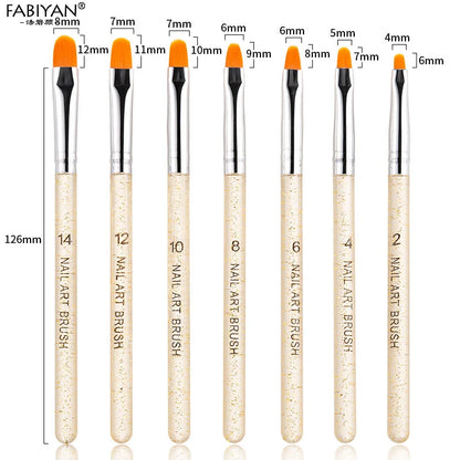 3/7Pcs Professional Manicure UV Gel Brush Pen Transparent Acrylic Nail Art Painting Drawing Brush Phototherapy Tools.