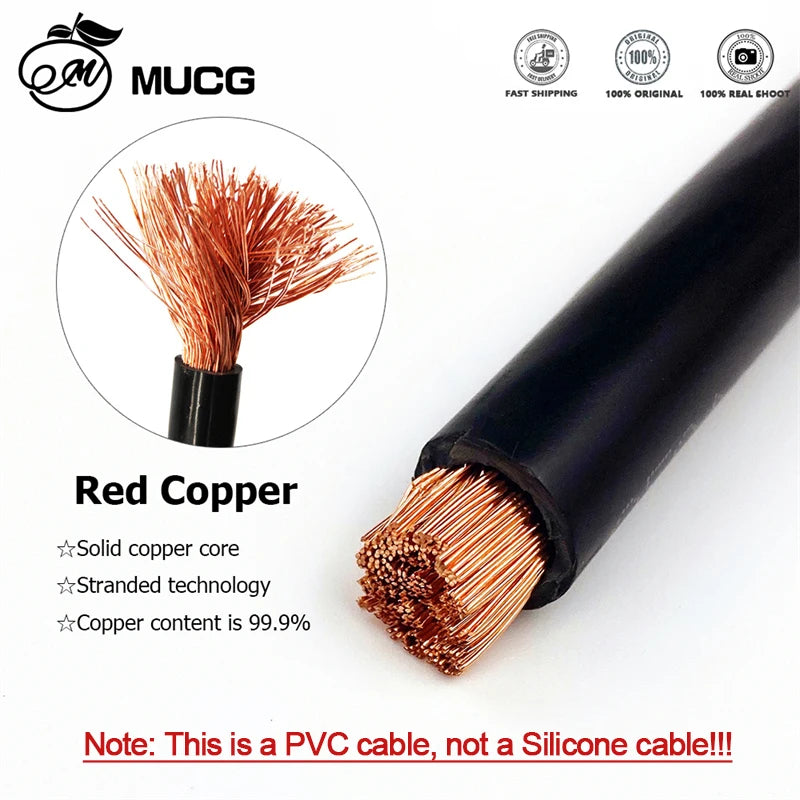 RV PVC Copper wire Flexible wire Soft Black Red Electric cable Auto led Speaker Audio Power Car Wiring 1 2 4 6 8 10 12 14 AWG.