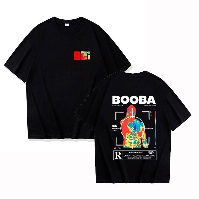 B2O T-shirts Men Fashion BOOBA Printed Short Sleeve T Shirt Women Casual Harajuku Streetwear Tee Tops.