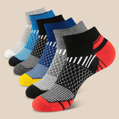 5 Pairs Men Summer Socks Trendy Fashionable Simple Versatile Men Ankle Socks Comfortable Lightweight Breathable Casual Socks.