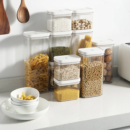 1PC Sealed Food Storage Box with Lid, Multiple Sizes Food Storage Organiser for Dry Food Cereal Storage.
