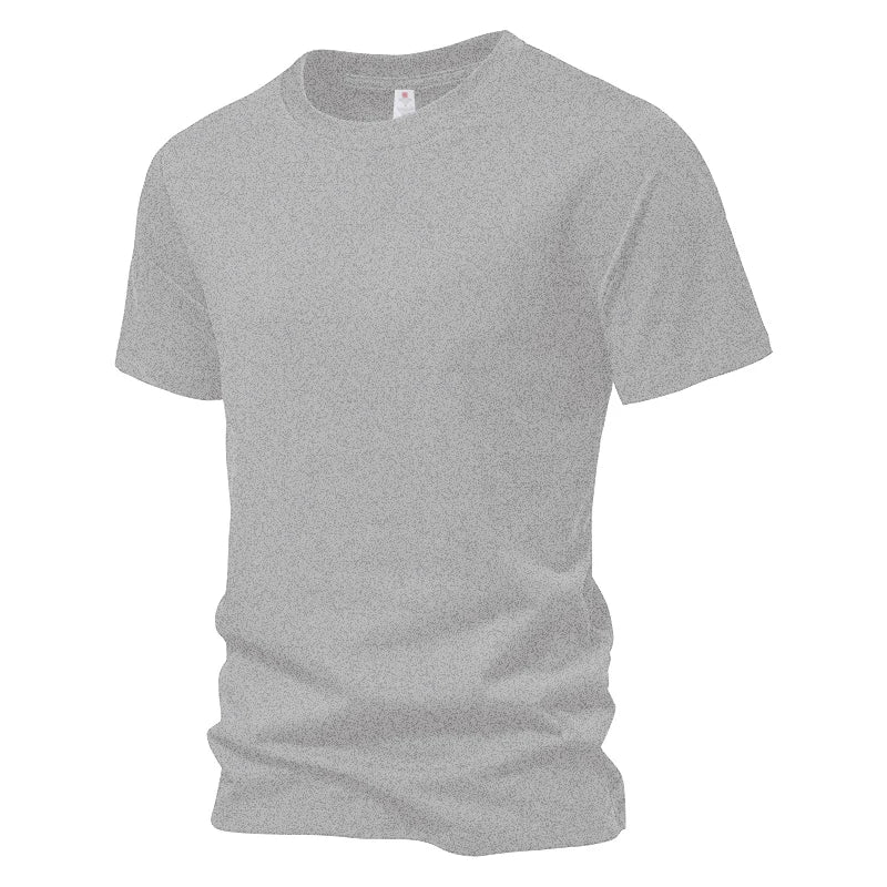 Men's Short Sleeve Basic Top Tees Casual 100% Cotton Regular Fit O-Neck T Shirts Black White Navy Gray.