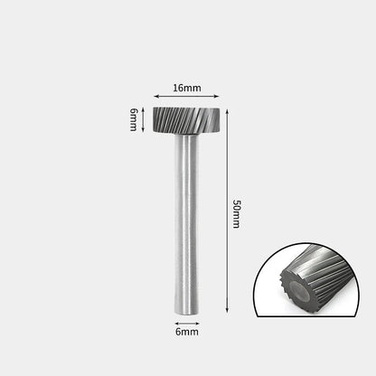 Hartmetallfräser, Wolframstahl-Schleifkopf, zylindrisch 6 mm, AE AX AX Metallfräser