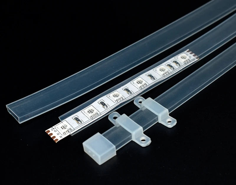 1-10m White/Transparent Neon Silicone Tube LED Rope Lamp Waterproof Diffuser Cover For 8/10/12m RGB Flexible Strip Light Channel.