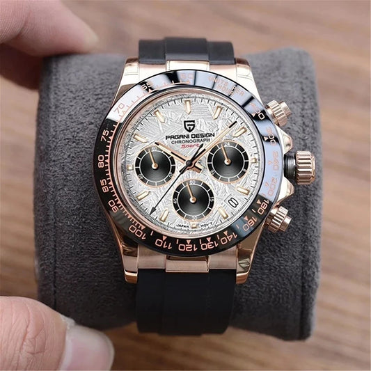 40mm New V2 PAGANI DESIGN Men's Quartz Watches Sapphire Retro Chronograph Stainless Steel Waterproof Watch Men Relogio Masculino.