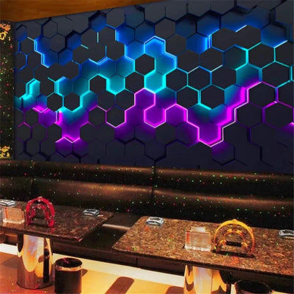 Benutzerdefinierte papel de parede 3d hintergrund Geometrische figur beule tapete friseur büro rezeption wand papier heimwerker