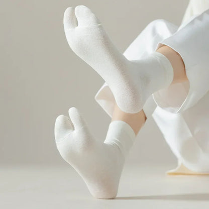 Fashion Japanese Style Tabi Toe Socks for Men Women Summer Fiber Two Finger Socks Kimono Flip Flop Sandal Split Tabi Toe Sock.