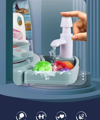 Simulated Kitchen Toys Kitchenware Lighting and Sounds Cooking Game Set Children Fun Educational Toy Educational Toys Boys Girls.