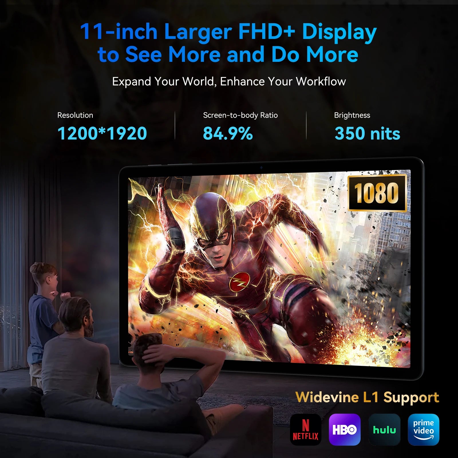 TABWEE T90 Android 15 Tablet with BT Keyboard,Mouse - Gemini AI, 24GB (8+16)RAM 128GB ROM, Octa Core T615, Gaming Tablet 11 Inch.