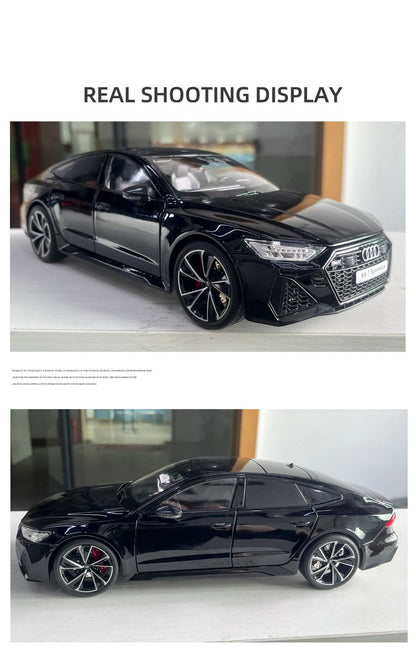 1:18 Key Remote Control Version AUDI RS7 Alloy Sports Car Model Diecast Metal Racing Vehicle Car Model Sound Light Kids Toy Gift