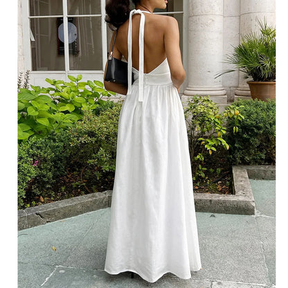 2023 neue Frauen Sommer Baumwolle Lange Kleid Ärmellose Sexy V-ausschnitt Boho Maxi Kleid Lose Stil Lange Kleid Vestidos Kleidung.