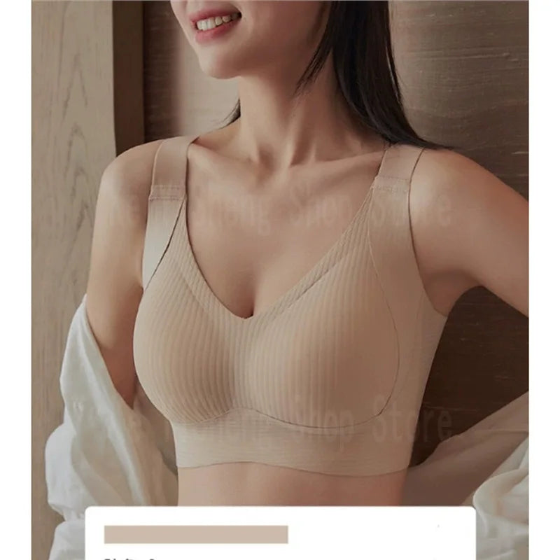 Non-trace body underwear women's bra anti-sag large size adjustment breast women big breasts small