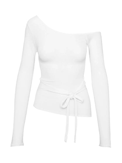 Womens Slim Fitted Tops Long Sleeve Off Shoulder Going Out Fashion Fall Crop Shirts.