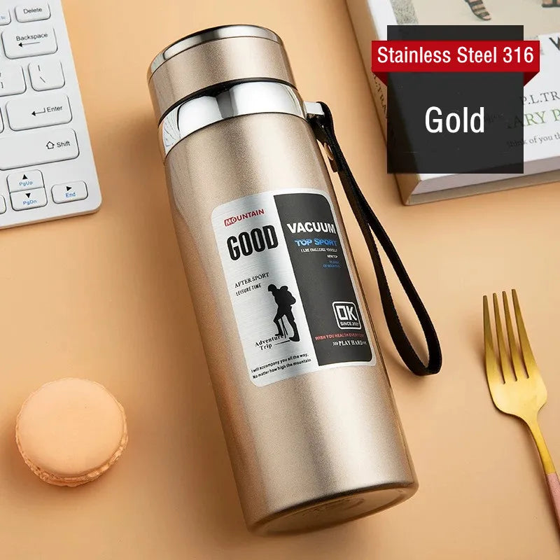 600ML/1000ML/1500ML Double Stainless Steel 316 Thermal Flask With Filter Portable Coffee Tea Thermal Bottle Travel Tumbler.