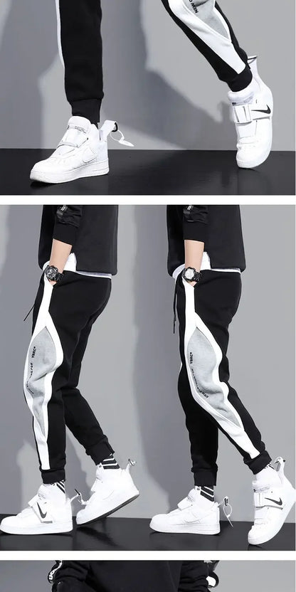 Summer Thin Men's Korean Style Trendy Brand Casual Pants Plus Size Bunched Feet Sweatpants Loose Fit Versatile Pants For Men.