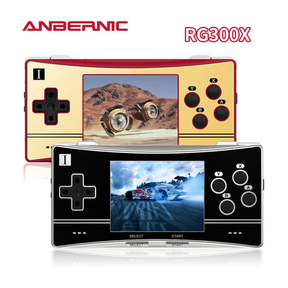 ANBERNIC RG300X Retro Portable Game Console 3.0” IPS Screen Video Game Player Support HD Out Built 5000 Classic Games Kids Gift.