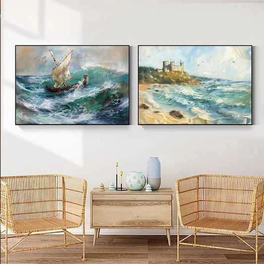 Vintage Dark Wizarding World Translucent Blue Doe Ginger Cat Desk Lion with Crown Posters Animals Canvas Paints Farm Home Decor.