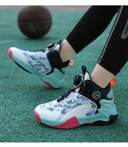 Kids Basketball Shoes Boys Sneakers Non-slip Child Trainer Basket Shoes Outdoor Children Sport Shoes