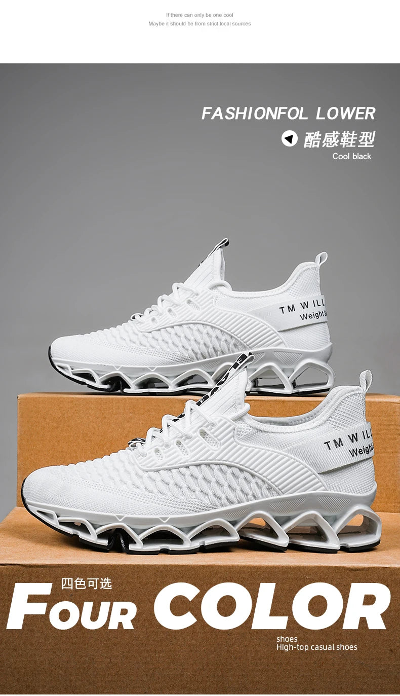 Luxury Men's Sneakers Casual Breathable Running Loafers Fashionable Trainer Race Tenis for Male Comfortable Shoes.