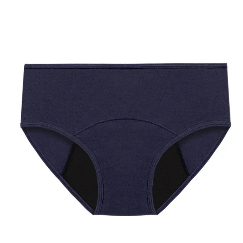 Women Menstrual Panties Leak Proof Briefs Solid Plus Size Cotton Panties Lingerie Absorbency Comfortable Physiological Underwear