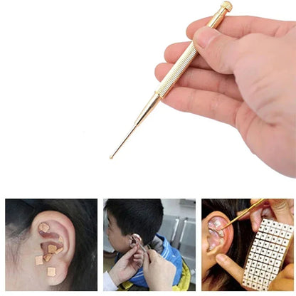 600Pcs Cowherb Seed Ear Stickers Auriculotherapy Acupuncture Massage Therapy Dredge Body Meridians Improve Vision Treat Insomnia.