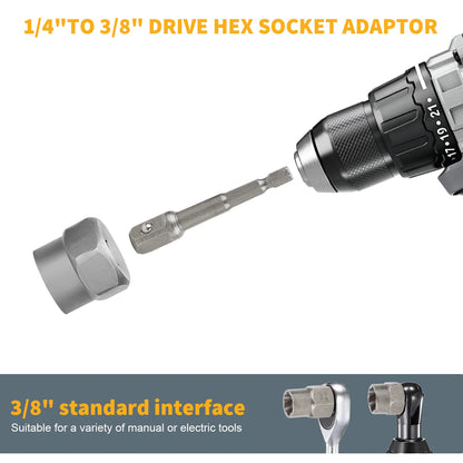 [EU-Lager] 14-teiliges Steckschlüsselset, Schlagschrauben-Mutterentferner-Set, Cr-Mo-Stahl-Schraubenausdreher-Werkzeugset für industrielle Schlagschrauben und Muttern