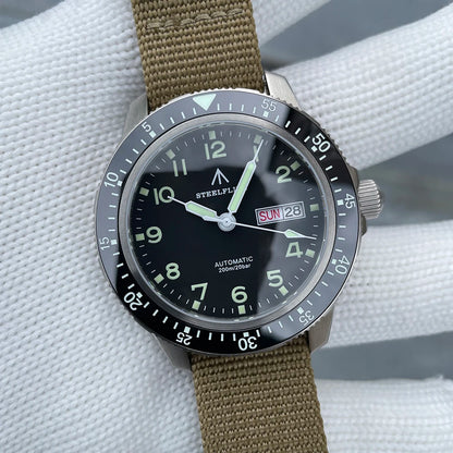 STEELFLIER Official SF787 Dive Luxury Wristwatches Double Calendar NH36 Movement Super Luminous 200M Waterproof Mechanical Watch.