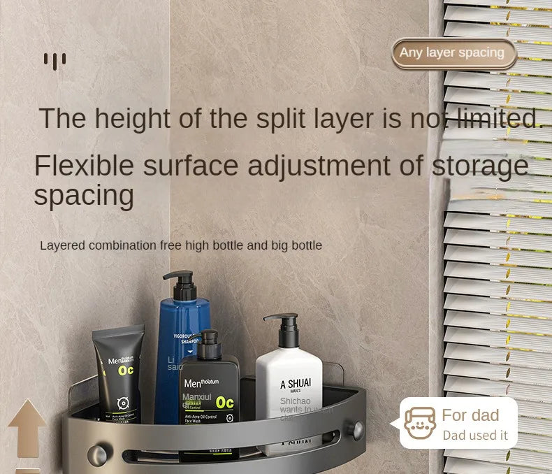 2PCS Badezimmer Regale Küche Lagerung Organizer Kunststoff Shampoo Rack Dusche Regal Bad Zubehör Kein Bohrer Regal